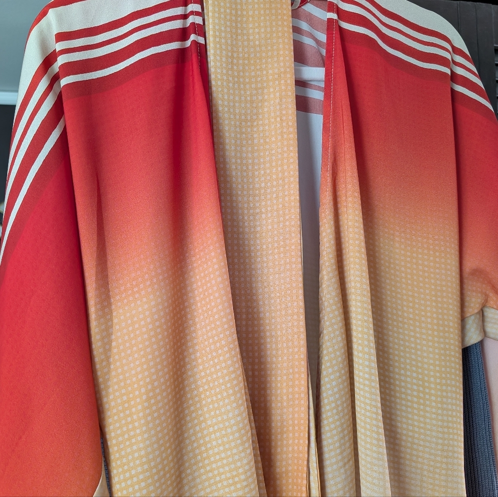 *ISO* Alexis Dotted Stripe Maxi Skirt, RED